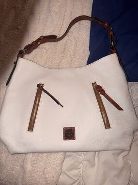 White Leather Dooney & Burke Hobo Bag